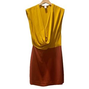 DVF silk colorblock dress